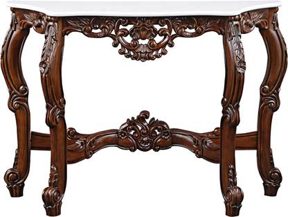 Soul Light Art Hand Carved Beautiful Designs Royal Decor Console Table Solid Wood Dressing Table