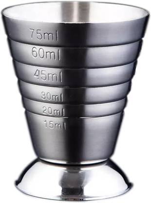 ICY SHOTS 15/30/45/60/75 ml Liquor Measurer Cup or Bar Cocktail Drink Peg Measure Glass 1 - Piece Bar Set