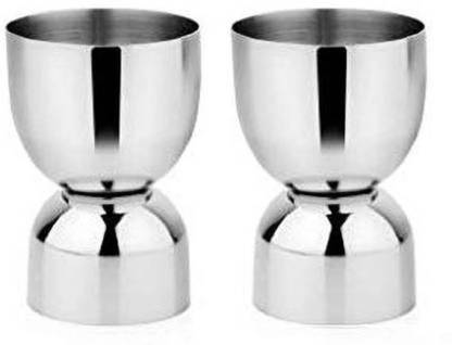 upalabdh 2 PCs Stainless Steel Double side Peg Measure 30 X 60 Jigger Vodka Drink Peg Measure 2 - Piece Bar Set