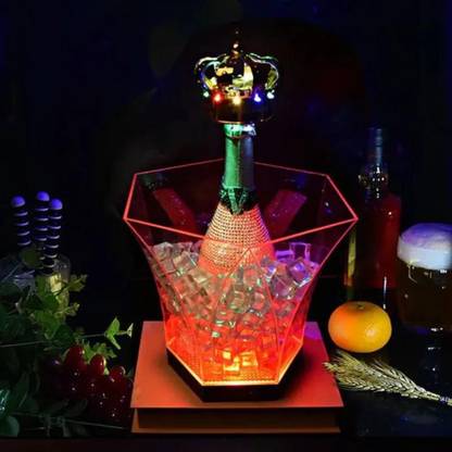 SMOKEY COCKTAIL Diamond Led Ice Bucket for Champagne Wine Drinks Beer Bucket Beverage Tub Bar Set
