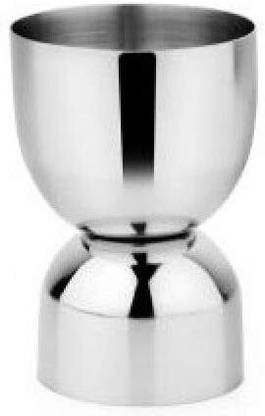 BARDECORE Stainless Steel U shape Peg Measure | Damru Shape Jigger | Double-Sided 30/60 ml 1 - Piece Bar Set