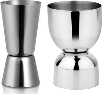 DreamBasket Stainless Steel Double Sided Peg Measure 30 ml / 60 ml 2 - Piece Bar Set