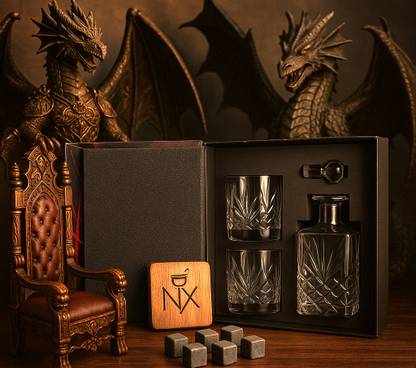 NiX Game of Thrones Edition Whiskey Decanter Set 4 - Piece Bar Set