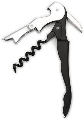 BARDECOR Wine Bottle Corkscrew, Beer Cap Opener With Black Plastic Handle CORK SCREW Bottle Opener