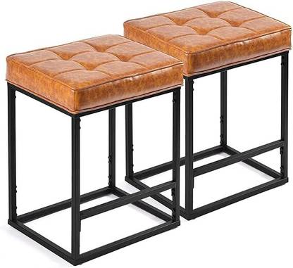 Indian Decor 41033 Counter Height Stools-Bar Stools (Set of 2) 24 Inch Bar Stools Metal Bar Chair