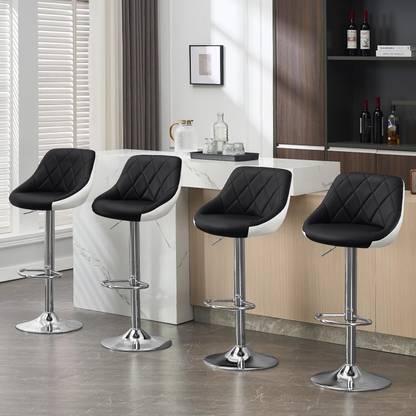 sunview Kitchen and Bar Pack of 4 Leatherette Stool and Chair Leatherette Bar Chair