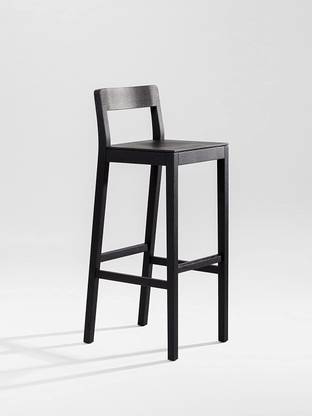 ODEJIA Black bar Counter Stool Solid Wood Bar Chair