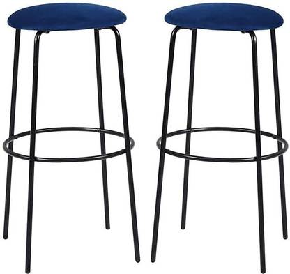 Indian Decor 38959 Cushioned bar Stools, Set of 2 Bar Chairs, Kitchen Breakfast Bar Stools Metal Bar Chair