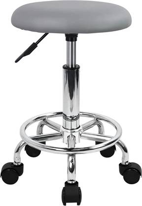 CRAFTSPEN Swivel Rolling Stool with Footrest Height 16 to 20.5 inches Adjustable Metal Bar Stool