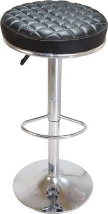 GalaxyGraceFurniture "Modern Black Bar Stool: Adjustable Height Leatherette Bar Stool