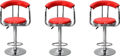 RATISON Office Chair Bar Stool Home Kitchen Chair (Set of 3) Leatherette Bar Stool