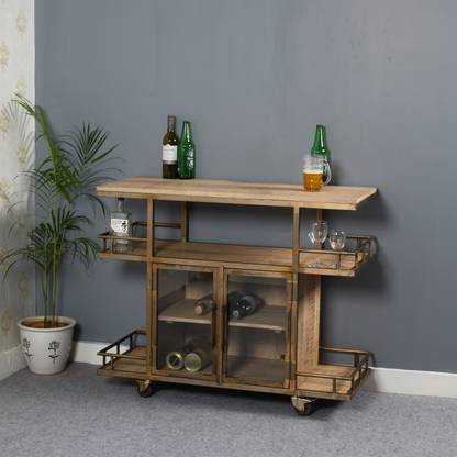 ABC Solid Wood Bar Trolley