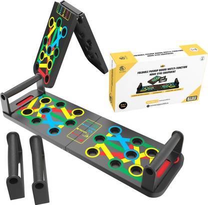 PRO365 15 in 1 Push Up Board Training for Men & Women Strong Grip Handle(Black) Floor Training Bar