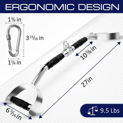 YMD LAT Pull Down Bar Attachments with D Grip Handles/Curl LAT Pulldown Multi-training Bar