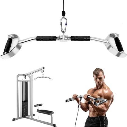 Owlix ® LAT Pull Down Bar, Wide Grip LAT Pulldown Machine Attachments with Handls. Multi-training Bar