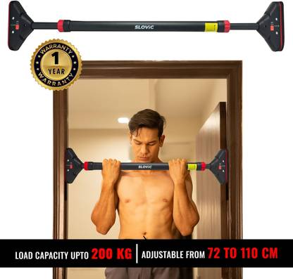 SLOVIC Pull-Up Bar for Home Workout | Non-Slip Carbon Steel Bar (Load Capacity: 200 Kg) Pull-up Bar