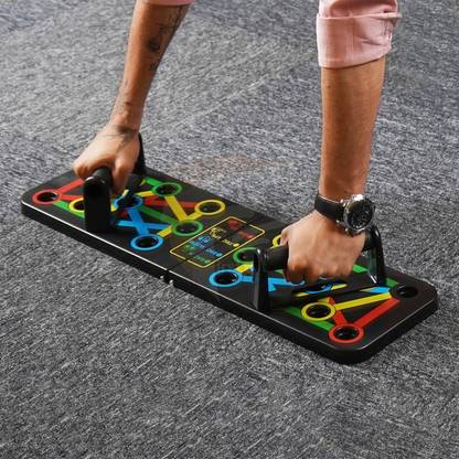 FirstFit Professional Push Up Board With 10 in 1 Workout Fitness Exercise Push up Stand Push-up Bar