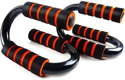 M MOD CON Pair of Push-Up Bars| S-Shaped, Highly Stable|Tough Steel Tube| Double Foam Grip Push-up Bar