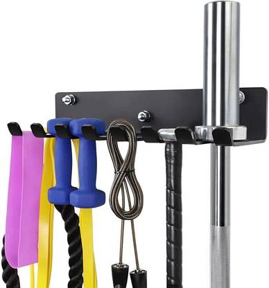 YMD Gym bar holder,, Storage Rack, Gym Hooks for Barbells, Bands, Handles Multi-training Bar
