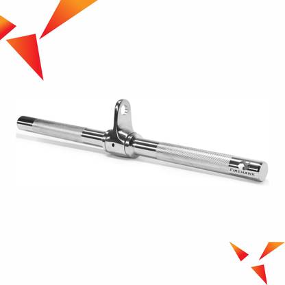 Firehawk Premium Steel Tricep Bar | Straight LAT Bar | Rotating Bar | Chrome Finished Multi-training Bar
