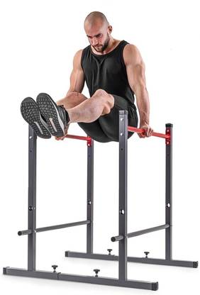 Adjustable Dip Bar Stand Station - Portable Strength Training For Home Gym, 31"-35" Height