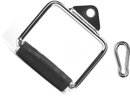 DE JURE FITNESS D Handle Pull Down Cable Attachment Triceps Grip Pulley with 1 Safety Hooks Multi-training Bar