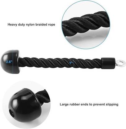 ABSSports Single Grip Tricep Bicep Exercise Attachment for Cable Machines Gym Workout. Triceps Bar