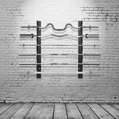 YMD Barbell Rack Bar Storage, Weight rod Holder Horizontal Barbell Wall Mount Multi-training Bar