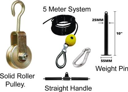 gymfreak Gym Cable Pulley System Machine Attachment gym equipment set for home360° rotate Multi-training Bar