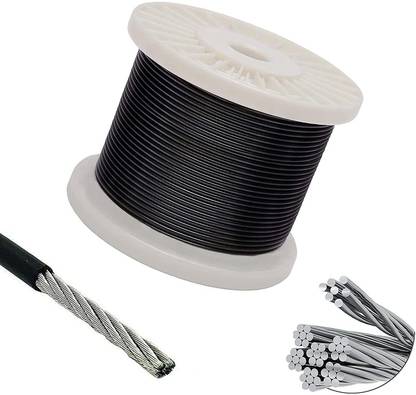 LCARNO 5METER Hardcore Gym Machine Wire Imported Fire Gym Machine Rubber Coated Wire Multi-training Bar
