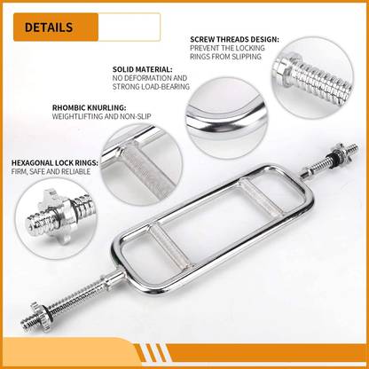 LCARNO 34 Inch 28mm Barbell Triceps Bar,Tricep Bar Knurled Hammer Curling Bar Weight Lifting Bar