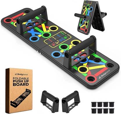 Oddish Push Up Board Targets Specifics Muscles (Blue-Chest, Red-Shoulders,Yellow-back, Push-up Bar