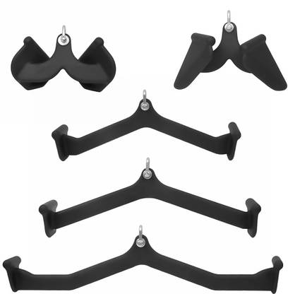 YMD Cable Machine Attachments Matte Handles with Universal Attachment Pack Of 5 Pc Multi-training Bar