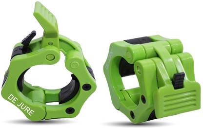 DE JURE FITNESS Olympic Barbell Clamps Quick Release Pair of Locking Weight 2 inch Barbell Lock Weight Lifting Bar