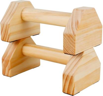 Dheer enterprises Wood Pushup Bars with Non-Slip Base, Exercise Home Workout Equipment Push-up Bar