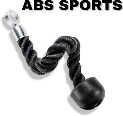 ABSSports Heavy Duty Tricep Rope, Multi Exercise Pull Down Gym Cable Machine Attachment. Multi-training Bar