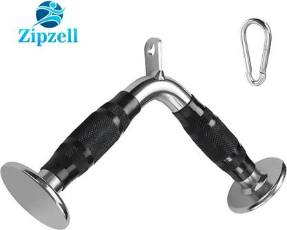 Zip Zell V Handle with snap hook, V - Grip Handle for Exercise, Gym Machine ( Pipe ) Triceps Bar