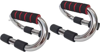 PSR ENTERPRISES Push Up Bar S Shape Chrome Steel & Foam Grip Handle For Exercise & Zym Training Push-up Bar