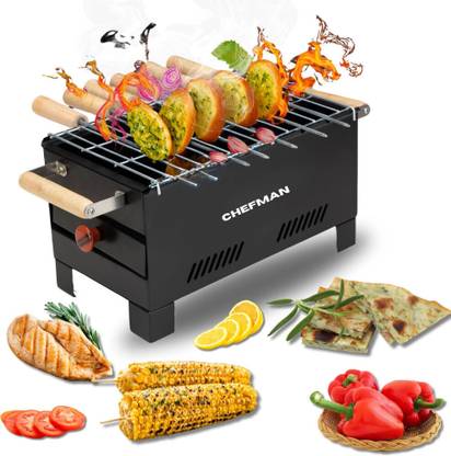 Chefman Coal Griller Barbeque for Healthy Food, Perfect for Picnics and Grilling Fun Charcoal Grill