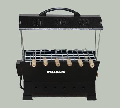 WELLBERG 2-in-1 1200W BBQ for Versatile Home Cooking and Delicious Meals Charcoal & Electric Grill