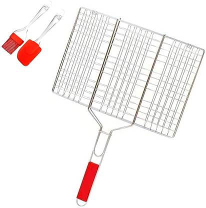 Rexmon Stainless Steel, Portable Folding BBQ Camping Grilling Charcoal Grill