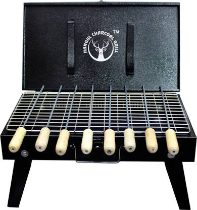 HANGUL BREIFCASE-BBQ-8SKEWER-GRL with 8 Skewer Charcoal Grill
