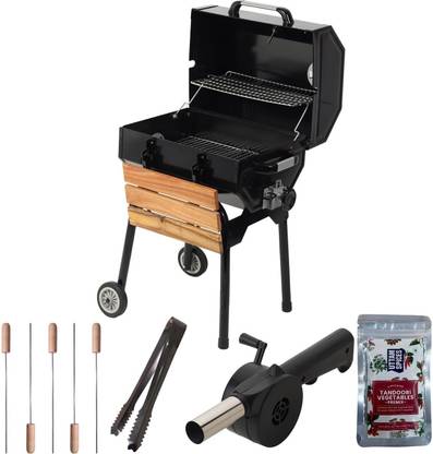 HDGVENTURE FlameMaster Pro Barbeque set with Basic Accessories Charcoal Grill
