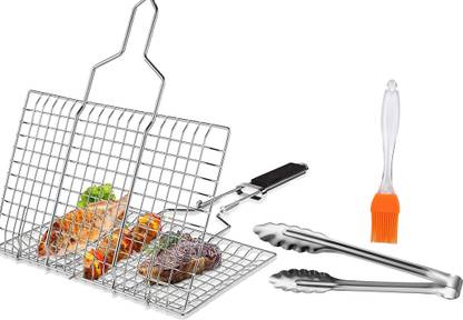 Play Box FlatPattiSkewer-Grilling,Kebab,Tandoori,ShishKebab,BBQSticksSet Charcoal Grill