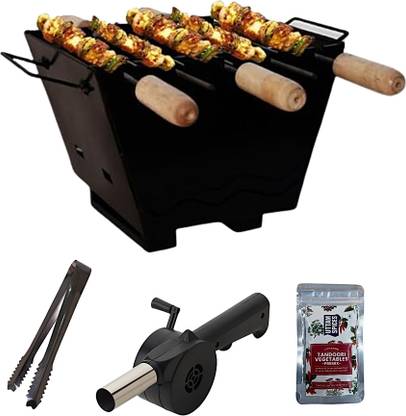Peng Essentials FireTabletop Barbeque with Premium Accessories Charcoal Grill