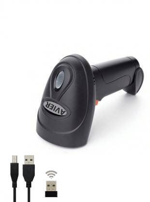 AVIER AV55D Wireless 2.4GHz 2D&1D Barcode Scanner (QR Code & Barcode) Wired & Wireless Connectivity | Induction Scanning with Built-in Illumination Light |Strong ABS 2D Camera Barcode Scanner