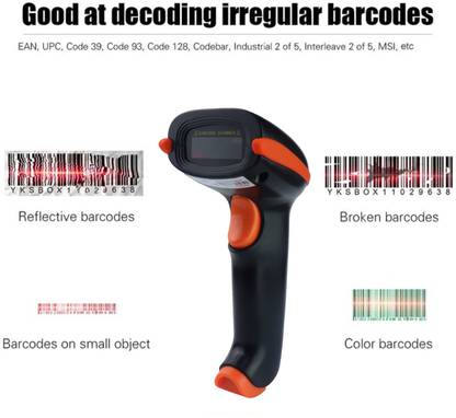 F2C Laser barcode printer Handheld Wired Barcode Scanner Laser Barcode Scanner