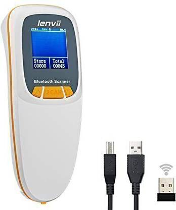 LENVII Bluetooth 2D Barcode Scanner Wireless LCD Barcode Reader 2D Camera Barcode Scanner