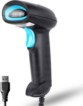 Helett HT410 Wired Barcode Scanner and QR 2D &1D Wired Indicator with Induction scanning & Suffix Settings 2D Camera Barcode Scanner