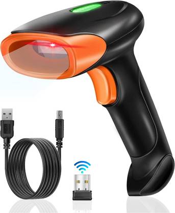 OnlyU Wireless 2D & 1D (USB+2.4GHz) Barcode Scanner 640×480 CMOS Global Exposure Engine Large Scan Window, Fast Scanning, Buzzer LED 2D Camera Barcode Scanner